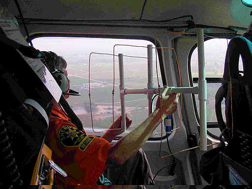KF6NEV in helicopter