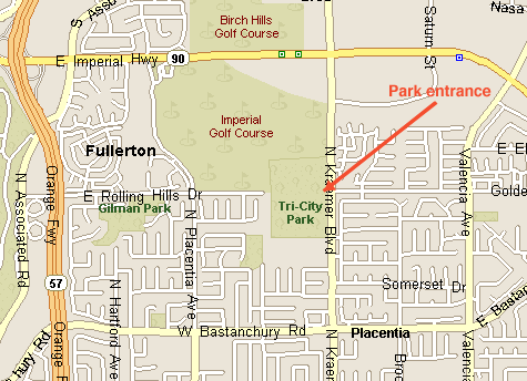 Map to Tri-City Park